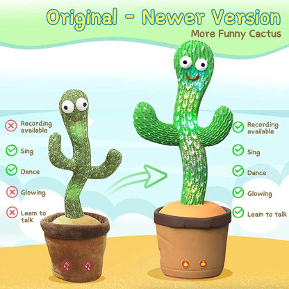 Dancing Cactus Plush Toy Doll Electronic Recording Shake with Song Funny Gift
