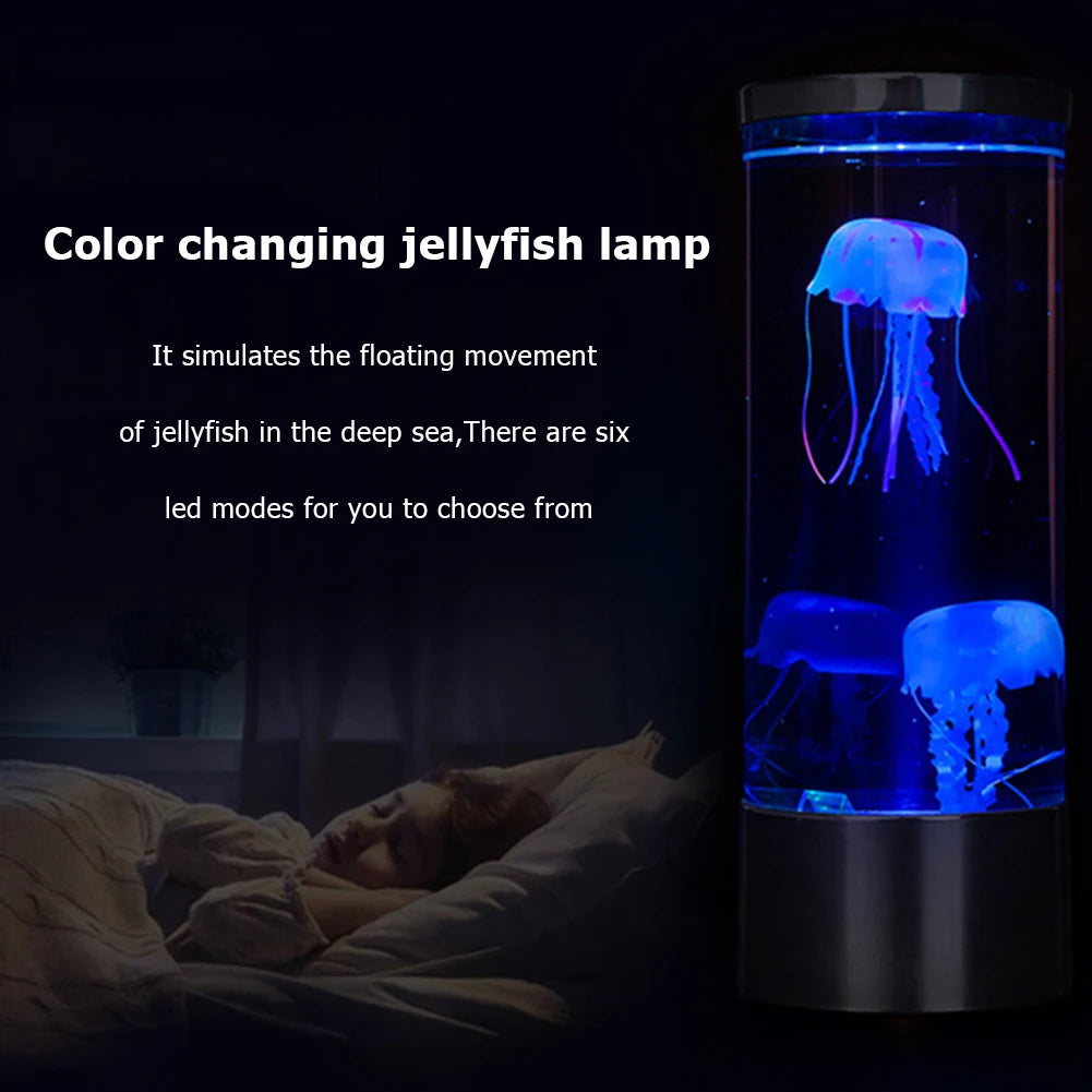 LED Changing Jellyfish Lamp Aquarium Color Changing Table Night Light Children's Bedroom Decor