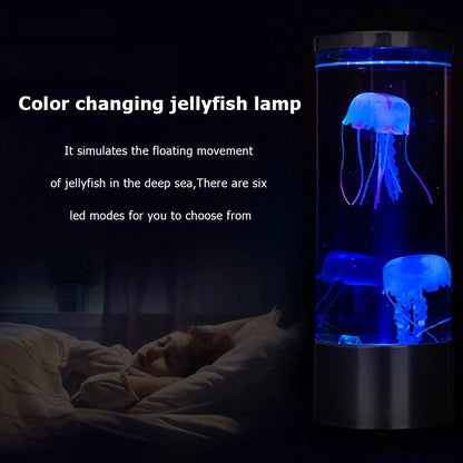 LED Changing Jellyfish Lamp Aquarium Color Changing Table Night Light Children's Bedroom Decor