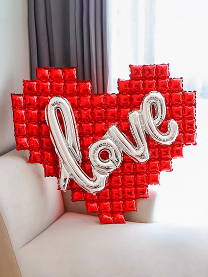 6-Piece Set of Red Love Walls, Arranged for Wedding Rooms, Weddings, Valentine'S Day, Confession and Proposal Scenes