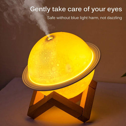 2 in 1 Moon Night Light & Humidifiers with USB Powered, White, Warm White, Yellow 3D LED Moon Light with Stand