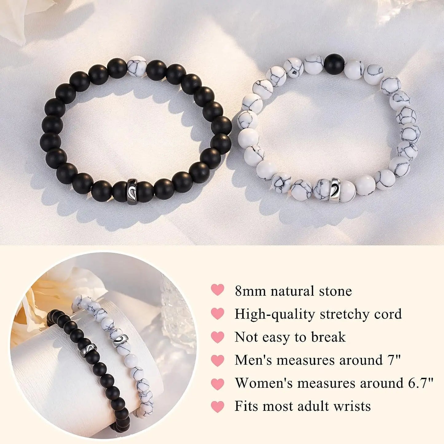 Matching Couple Ring Bracelets Gifts for My Love, My Man, Boyfriend, Soulmate