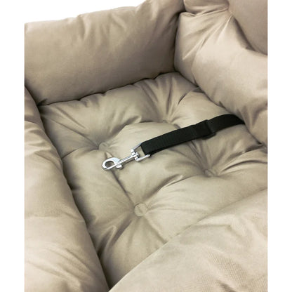 Sheard Seat Belt Compatible Travel Pet Bed