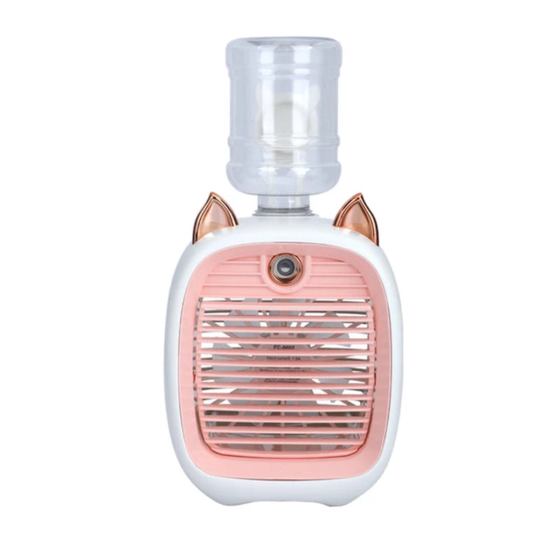 Portable Air Conditioner USB Mini Air Cooler Fan Water Cooling Fan with 3 Speed 2 Modes Spray Humidifier Purifier for Car Home