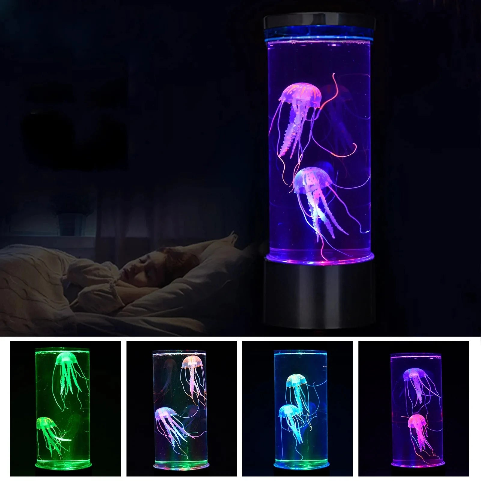 LED Changing Jellyfish Lamp Aquarium Color Changing Table Night Light Children's Bedroom Decor