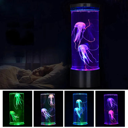 LED Changing Jellyfish Lamp Aquarium Color Changing Table Night Light Children's Bedroom Decor