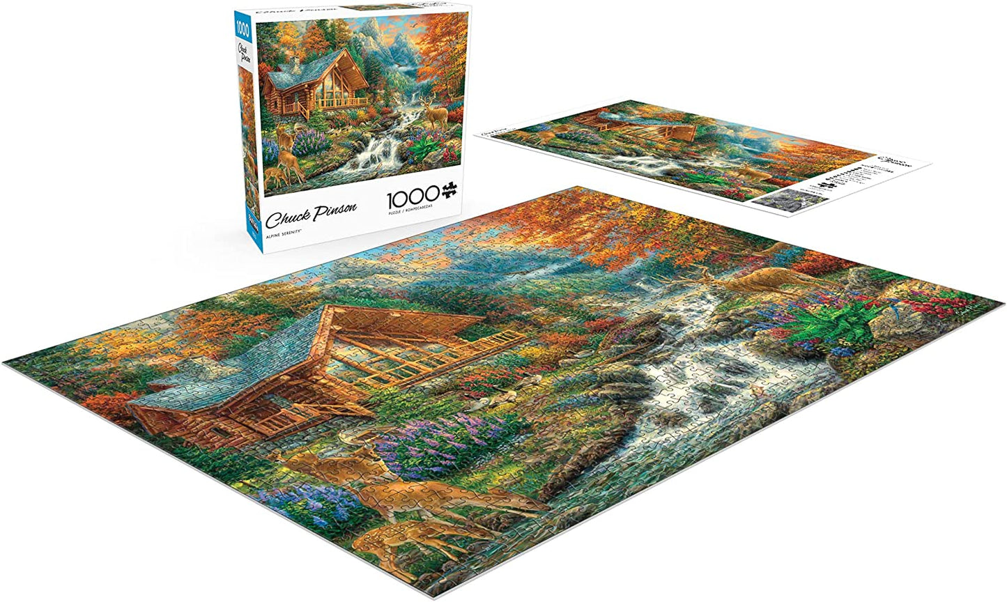Alpine Serenity - 1000 Piece Jigsaw Puzzle with Hidden Images