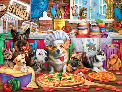 Buffalo Games - Pizza Time Pups - 750 Piece Jigsaw Puzzle